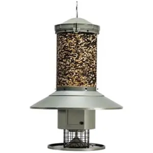Moultrie Wingscapes Auto Smart Metal Bird Feeder - Programmable Timer Bird Feeding Station with Seed Control, Extended Feed Time for Hunting, Outdoor Leisure, Smart Bird Feeder