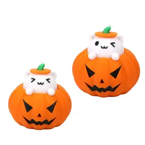 Halloween Pumpkin Cat Fidget Clicker 2 PCS 3D Printed Desk Decor for Stress Relief & Fun Mechanical Keyboard Stress Management