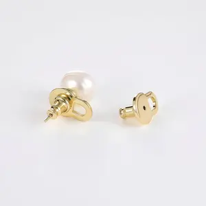 14K Gold Plated Lobe Lifters for Heavy Earrings for Women - Earring Backs for Droopy Ears - Comfortable Earring Backings for Studs - Trendy Fashion Jewelry Accessories, Locking Ear Supports
