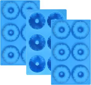 Fluted Tube Pan, 3 Pack 6-Cavity Mini Cake Pans, Chocoflan Molds for Baking