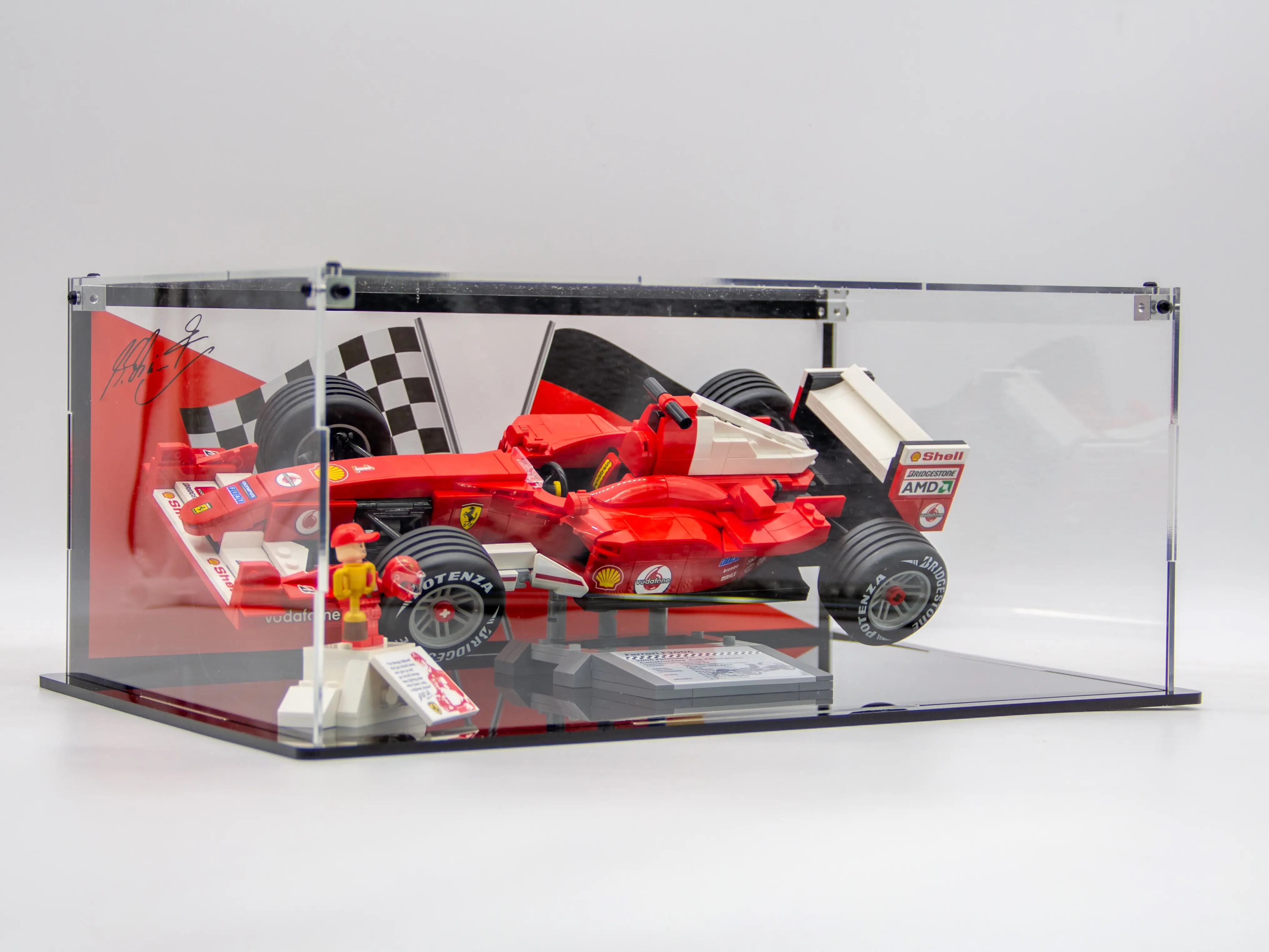 Acrylic Display case for Lego set 11375 - Ferrari F2004 & Michael Schumacher