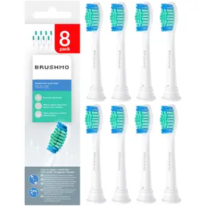 Brushmo Replacement Toothbrush Heads Compatible with Philips Sonicare Electric Toothbrush HX6013, 8 Pack Comfort Oral