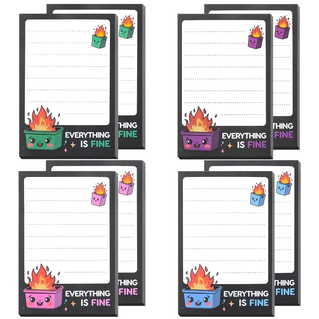 8/16 Pack Cute Sticky Notes, 3.54 X 2.36 Inches, Fun Office Gifts for Colleagues, Funny Note Cards for Men and Women