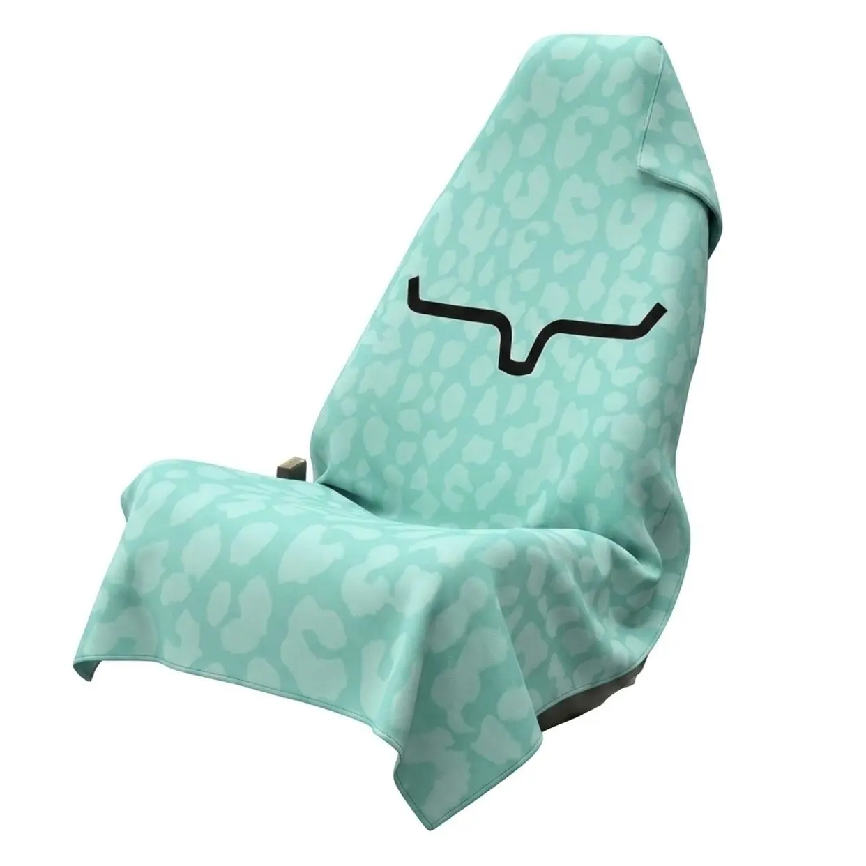 Kimes Ranch Turquoise Animal Print Car Seat Cover, Western Cowgirl Seat Towel, Universal Quick Dry Seat Protector for Travel, Beach & Everyday Driving
