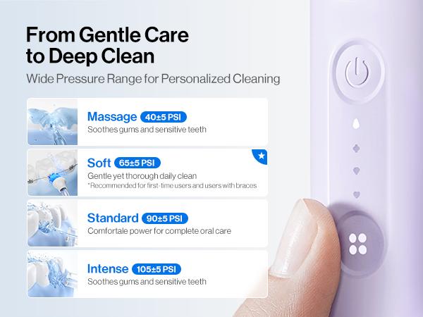 usmile C10 New Cordless Oral Irrigator - Oral Plaque Remover (99% Plaque Removal), IPX7 Waterproof, 95-Day Battery Life, 3 Tips Included, Adjustable Settings, Charging Cable & Batteries Included, Single Unit Dental Care Water Flosser,sohochic