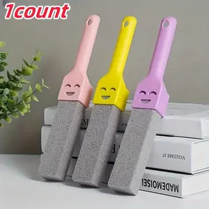 Pumice Stone Toilet Brush for Heavy-Duty Cleaning, Durable Handle with Scrubbing Pad for Effective Stain Removal in Bathrooms and Kitchens, Bathroom Brush Cleaner