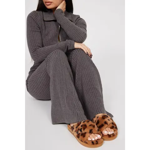 Ready To Be Comfy Slippers - Leopard