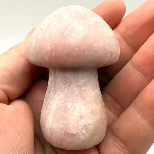 Manganoan Calcite Crystal Mushroom Carving 2.2”