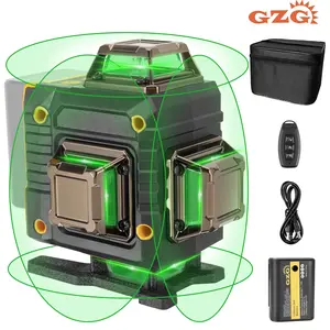 GZG 1 Set of 16 Lines of Self Leveling Laser Level Kits with Digital Display, Remote Control & USB Charging, Ideal for Home Renovation & Woodworking Gifts, Laser Leveler Tool