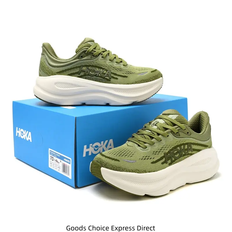 New Unworn Olive Green Mesh Low-Top Running Shoes with Box – Lightweight Cushioned Sole, Breathable Upper, Casual Sport Sneakers for Men & Women