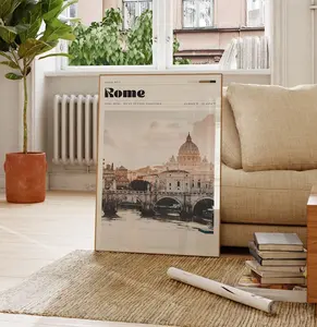 Rome Wall Print, Travel Poster, Retro Art, Living Room Decor, Italy, Vintage, Gift For Her, Personalised Gift, Bedroom Art