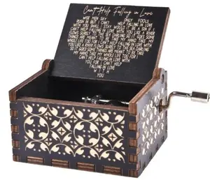 Antique Engraved Musical Boxes Case for Love One Wooden Music Box - Gifts for Lover, Boyfriend, Girlfriend, Husband, Wife