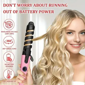 Heatless Hair Curler 2-in-1 Automatic Curling Iron and Straightener Combo No Heat Required Fast Big Waves Styling Tool for Long Short Hair Perfect Valentine's Day Gift for Girlfriend or Mother Modern Hair Tool