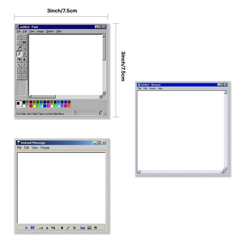 Retro Computer Design Sticky Note, 3 Counts/set Creative Office & School Notepad, Perfect Gift for Students and Teachers, Office Supplies
