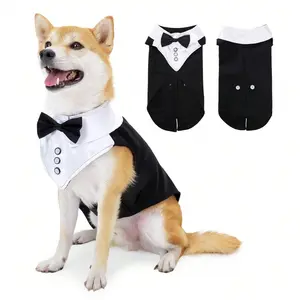 Summer Thin Pet Clothes Husky Clothes Dog Suit Gentleman Style Shirt, Stylish Dog, Comfortable and Cool for Dogs