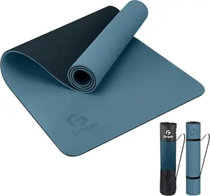 Yoga Mat Non Slip, Eco Friendly Fitness Exercise Mat with Carrying Strap Gruper