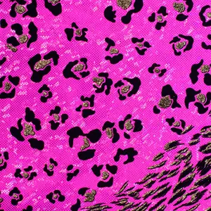 Leopard Flocked Spandex | 4-Way Designer Flex l SPANDEX PALACE