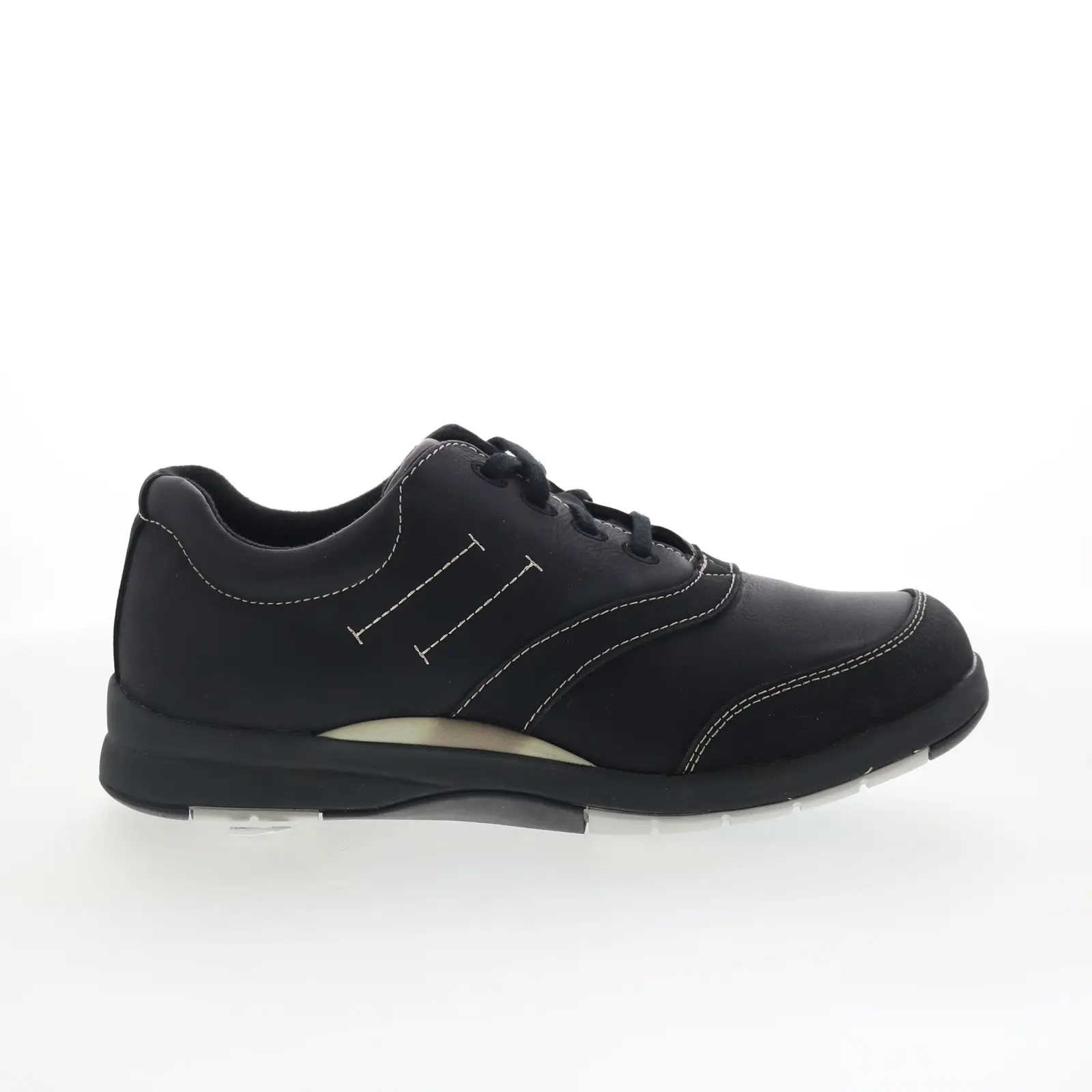 Drew Columbia 10829-14 Womens Black Extra Wide Leather Athletic Walking Shoes