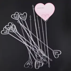 50pcs Elegant Heart-Shaped Flower Insert Holders, Clear Plastic for DIY Wedding Bouquets, Birthday Parties, Floral Arrangements, Holiday Decor & Gift