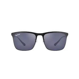 SpecTrims Midnight Sunglasses with 100% UV Protection - Black Metal Frame, Black Polycarbonate Lens