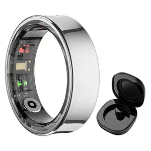 New Smart Ring  Health Monitor Multi Sport Mode Skin Temperature Measurement  Waterproof Smart Ring With Charging Case Rechargeable Fitness Wearable Devices Wristwatch