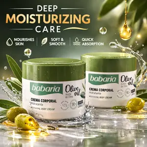 Babaria Olive Oil Moisturizing Body Cream – Duo Pack (2 x 250 ml) | Deep Hydration & Nourishing Body Moisturizer