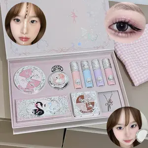 Swan Theme Pink Ballet Makeup Beauty Kit Gift Set For Valentine Natural Finish
