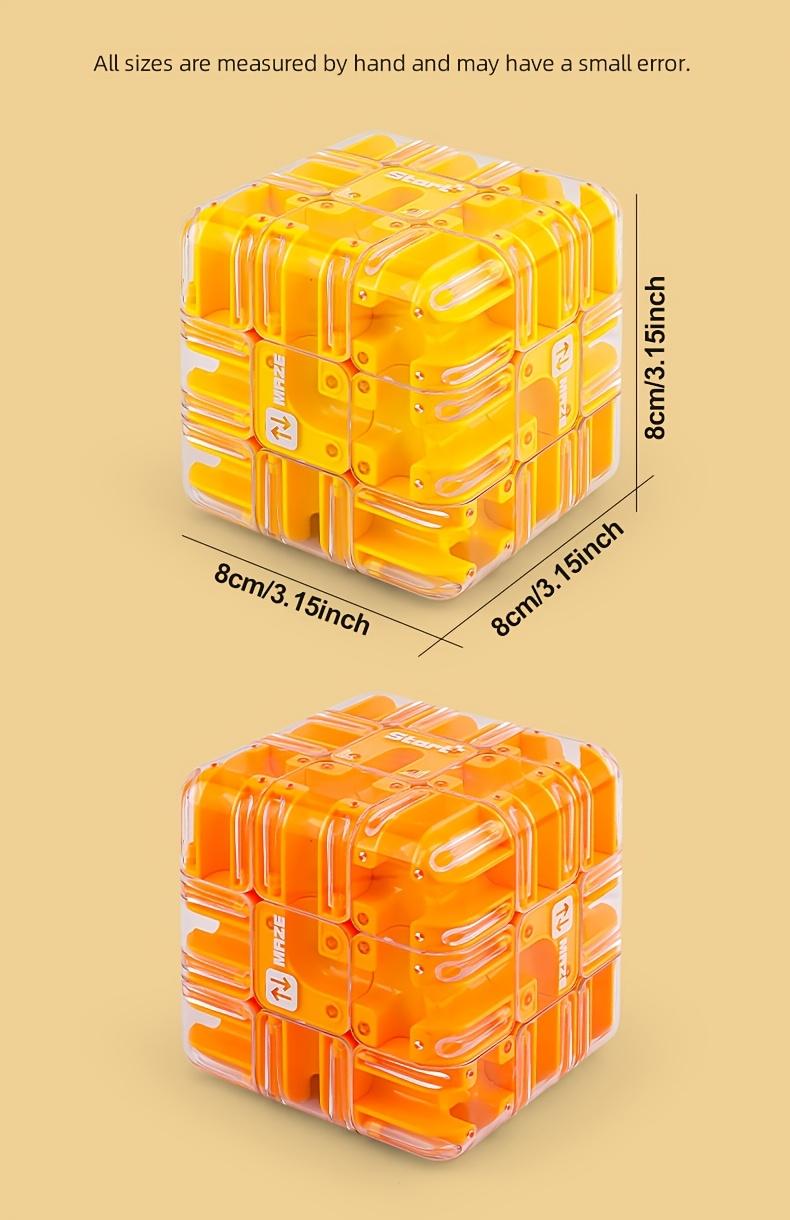 3D Maze Cube Puzzle Toy 3D Rolling Cube Educational Puzzle for Boys Teens Adults Travel Toy Orange Yellow Green Durable Maze Game Adult Maze Game