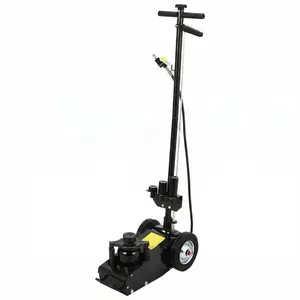 Garvee 22 Ton Air Hydraulic Low Profile Floor Jack – 44,000 lbs Capacity, Heavy Duty Lifting for Trucks & Tractors, 9"–17.7" Lift Range, 4 Height Adapters, 46" Adjustable Handle – Internal Circulation Pneumatic System – Fast, Safe & Stable – Yellow Finish