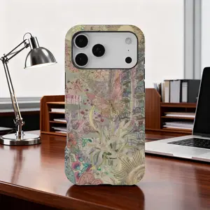 Dreamy Boho Collage Phone Case, 70s Retro Butterfly Floral Hippie Trendy Phone Cover, iPhone 17 16 15 14 13 12 11 Pro Max