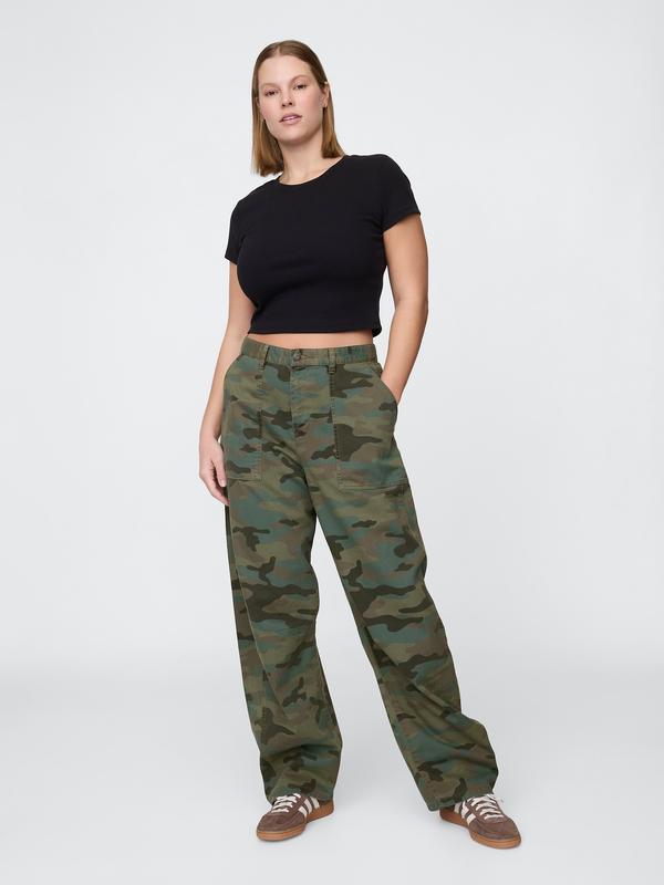 Gap Women's Mid Rise Twill Barrel Pants