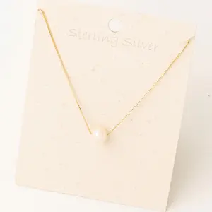 Unisex Pearl Wire Necklace - Fashion Accessory