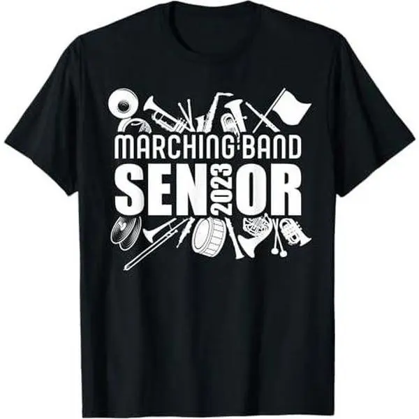 2023 Senior Marching Band Class of 2023 Drumline Color Guard T-Shirt