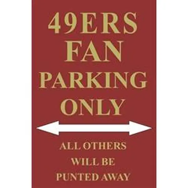 49ers Fan Lightweight 8x12" Aluminium Metal Parking Sign - Home Decor Plaque for Exclusive Parking Use (P-2008)