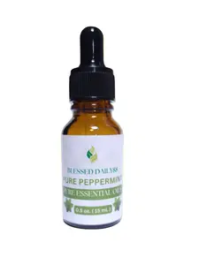 Pure Peppermint Essential Oil 0.5 OZ - 100% Pure with No Additives or Fillers - Healthcare, Wellness