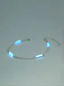 Glow in The Dark Copper Chain Bracelet, Fashionable Luminous Bracelet for Women & Girls, Trendy All-match & Exquisite Jewelry for Birthday Gift