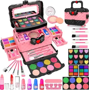 Easter Gift – 54PCS Real Washable Kids Makeup Kit, Non-Toxic & Safe for Ages 3-10