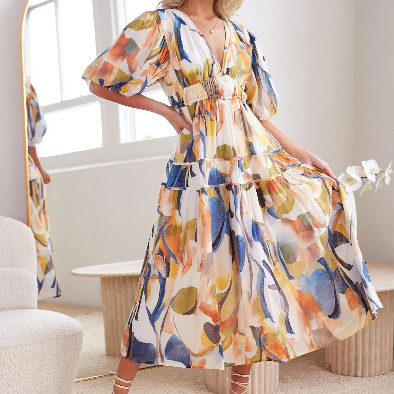 Sissyaki Women's Short sleeve Boho Floral Midi Dress Smocked Beach Flowy Dress Bohemian Casual Summer Womenswear Comfy Elegant Lightweight Piece Tiered Underwear - TikTok Shop Sissyaki Women's Short sleeve Boho Floral Midi Dress Smocked Beach Flowy Dress Bohemian Casual Summer Womenswear Comfy Elegant Lightweight Piece Tiered Underwear - TikTok Shop