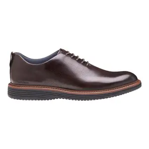 Johnston & Murphy Mens Upton One-Piece Perforated Lace Up Casual Shoes - Brown