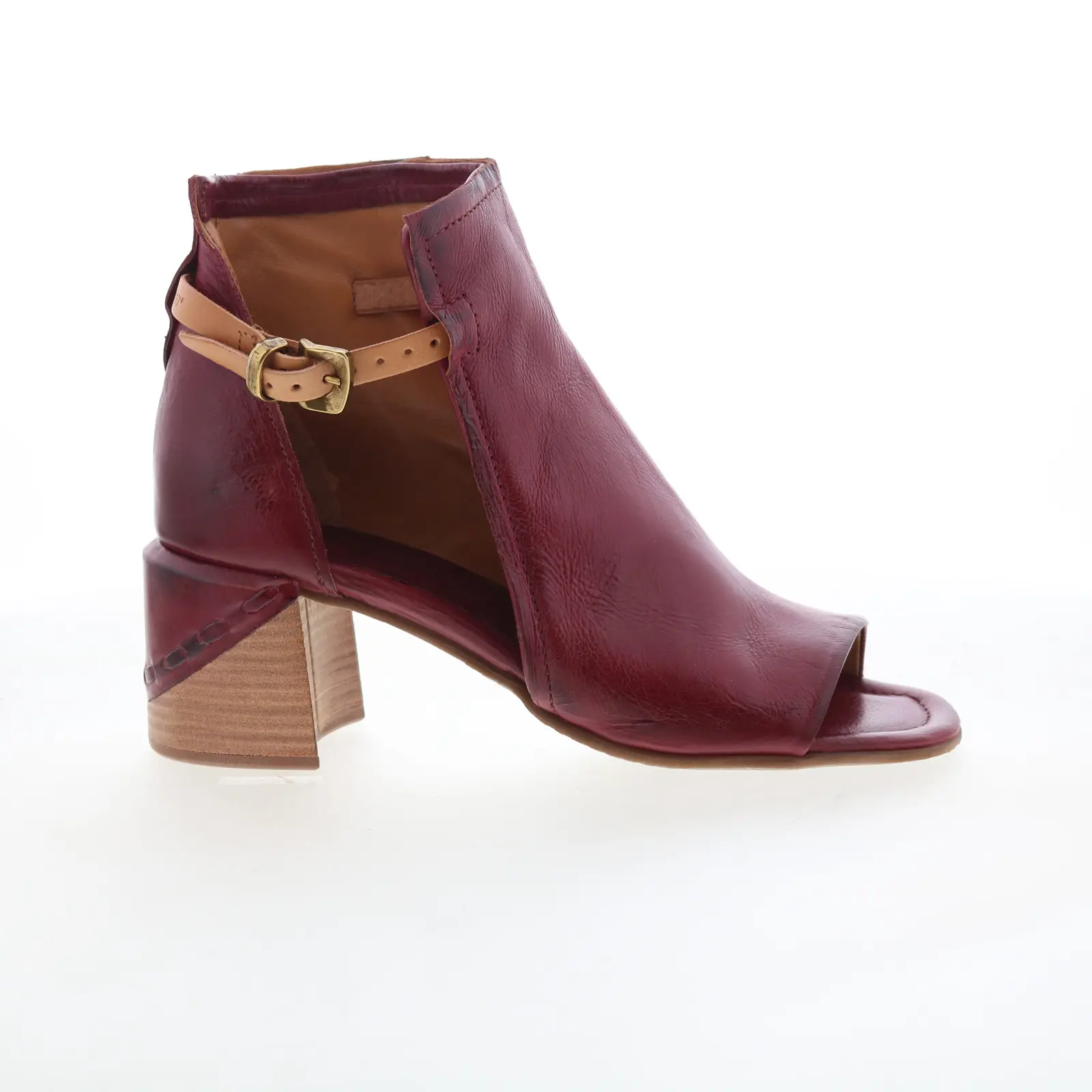 A.S. 98 Maxwell Womens Red Leather Hook & Loop Ankle & Booties Boots