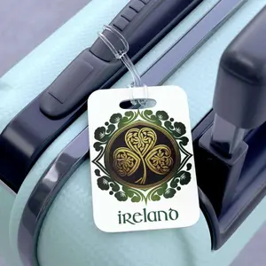 Personalized Celtic Knot Shamrock Luggage Tags & Golf Bag Tags