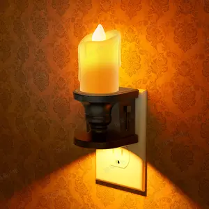 Plug-in light-controlled night light GY153 candlestick base with adjustable up and down lighting for nighttime ambiance decoration and sensor night light