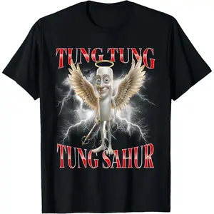 Tung Tung Tung Sahur Found Dead Breaking News Meme T-Shirt