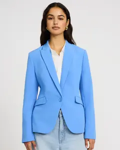 Express Editor Signature Stretch Fitted One Button Blazer