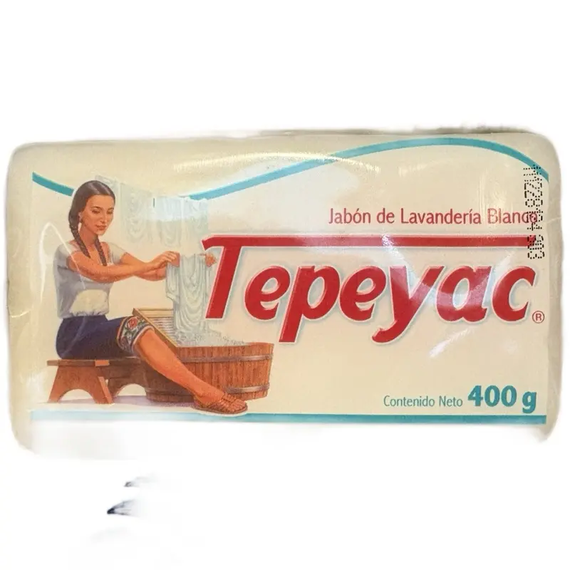Tepeyac jabon lavanderia blanco 400 grams Laundry detergent bar soap