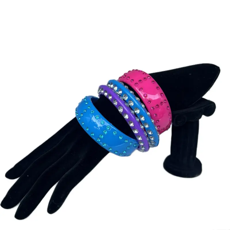 accessory jewelry trendy 4 Piece 2000s Emo Scene Bracelet Set | Gyaru | Trashyy2K | Mcbling| Tumblr Mid 2000s Bracelet for Women