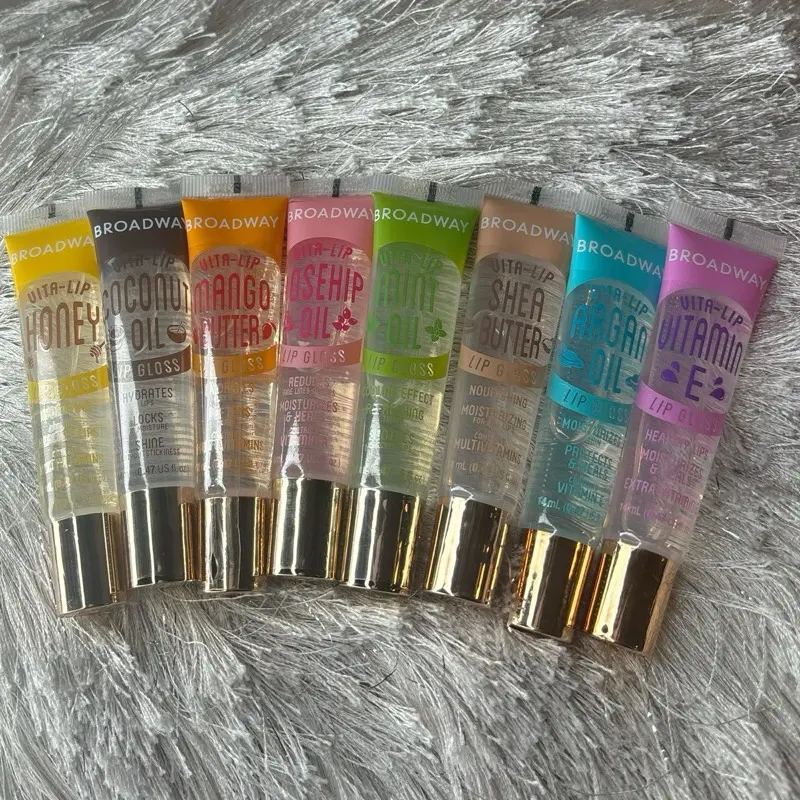 Broadway 8pc Lip Gloss Set for Mother's Day - Includes Various Scents & Ingredients for Makeup Enhancement - Lipgloss, Lipstick