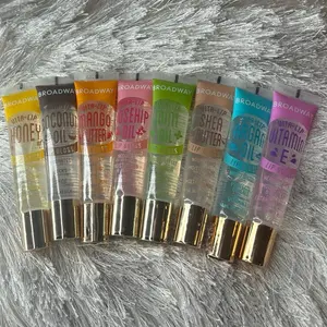 Broadway 8pc Lip Gloss Set for Mother's Day - Includes Various Scents & Ingredients for Makeup Enhancement - Lipgloss, Lipstick