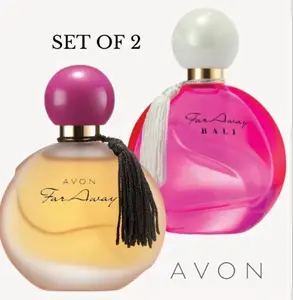 Avon Far Away 1.7fl Set of 2 Original & Bali & Variants Classic Style Perfume Gold & Infinity Designs for Enthusiasts