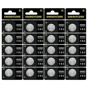 ENERGYCORD High Capacity CR2032 Battery (20-Pack) 3V Lithium Batteries, Leak-Free, Long Lasting Cr 2032
